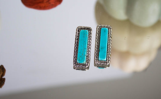 Vaquera Turquoise Bar Earrings