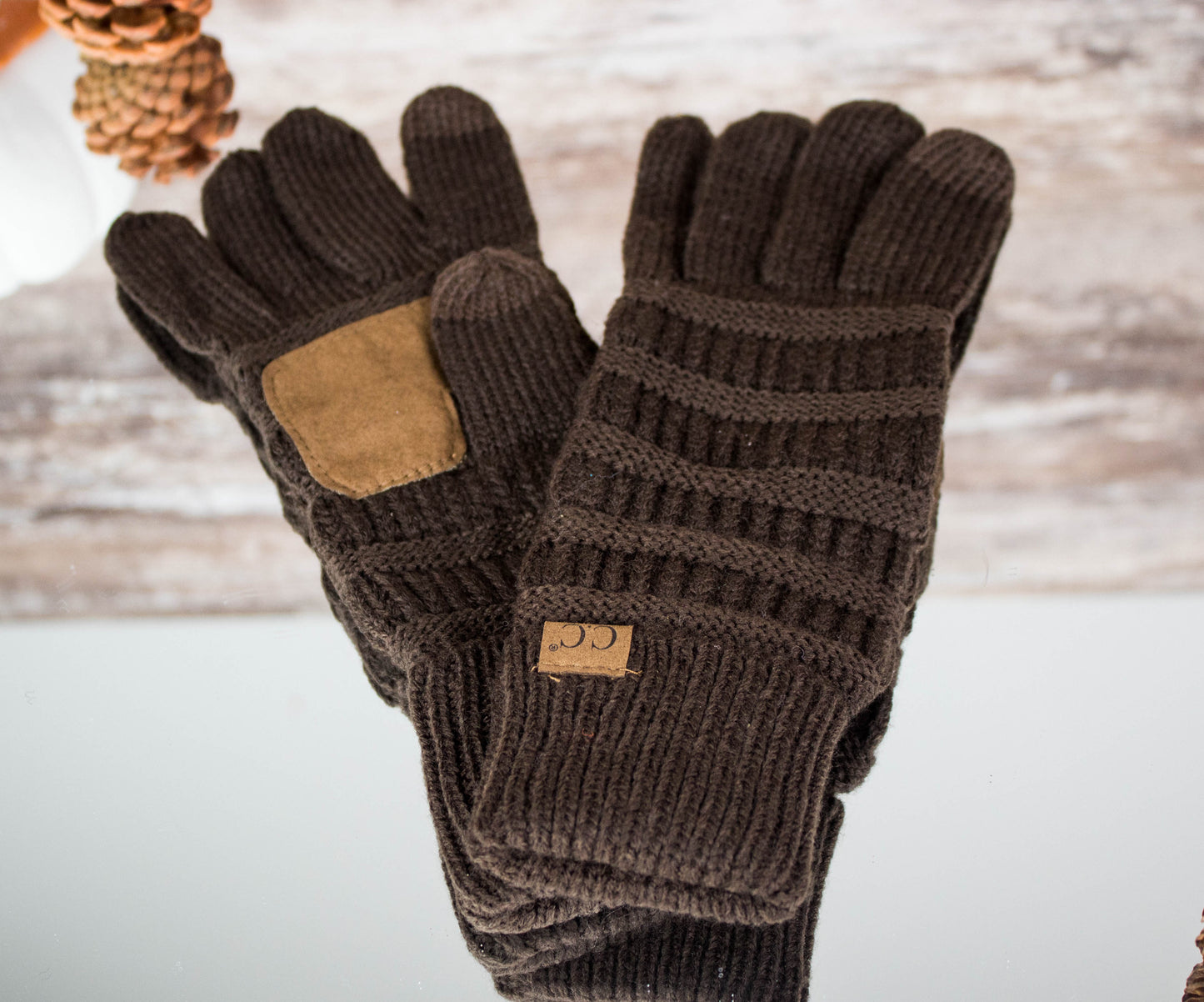 CC Knitted, Smart Touch, Winter Gloves - Smart Phone Compatible