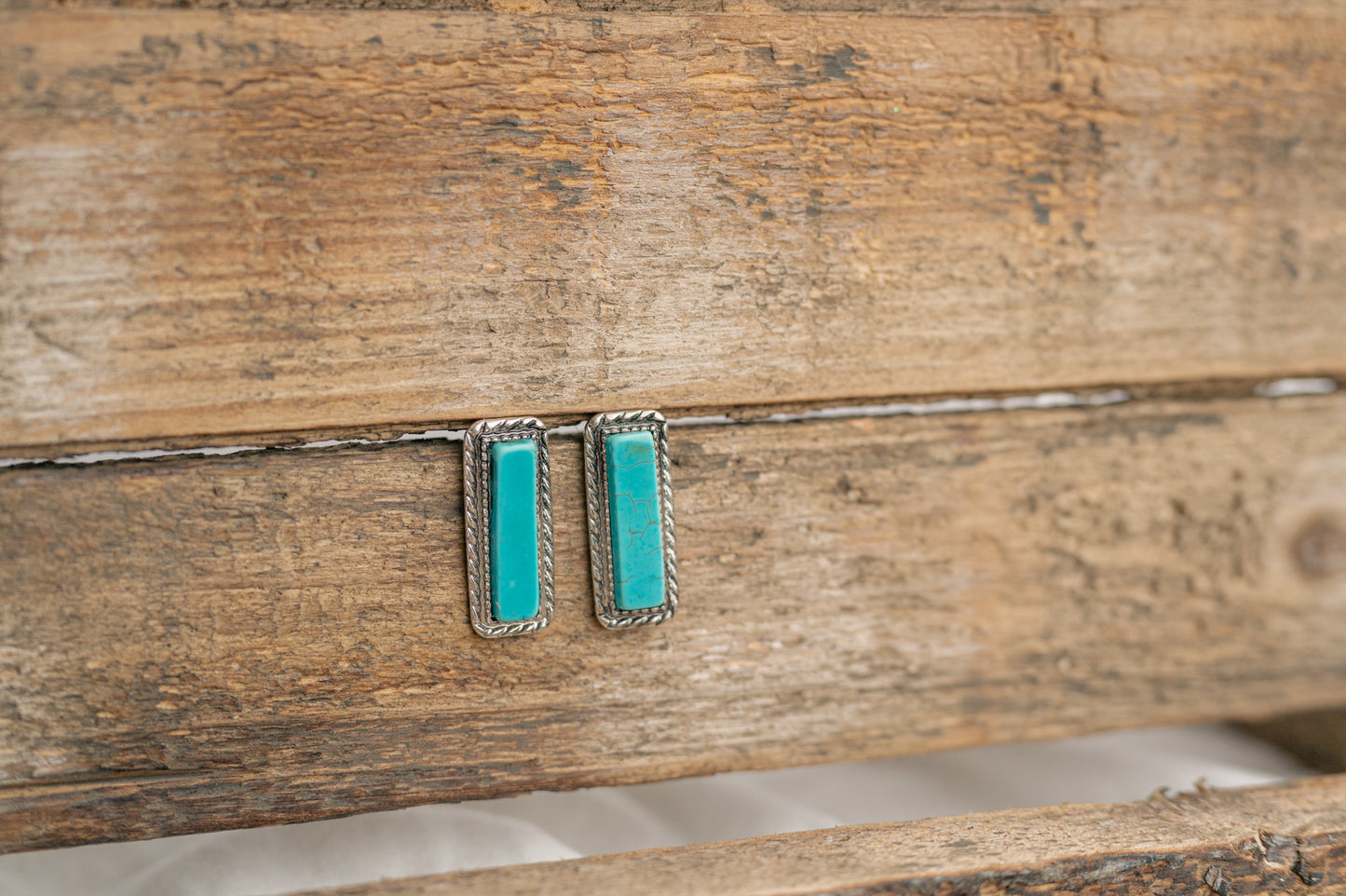 Vaquera Turquoise Bar Earrings