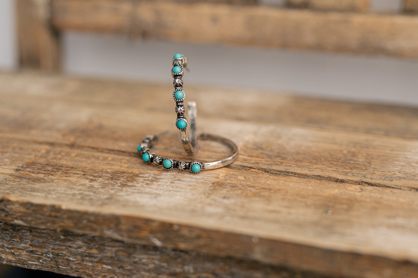 Gitty Up Turquoise Hoops